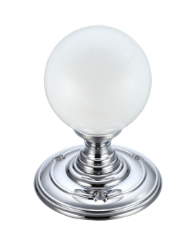FB302CP GLASS BALL MORTICE KNOB FROSTED 55mm FB302CP GLASS BALL MORTICE KNOB FROSTED 55mm