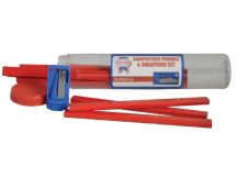 CARPENTERS PENCIL RED TUBE OF 12 C/W SHARPENER FAICPDISP CARPENTERS PENCIL RED TUBE OF 12 C/W SHARPENER FAICPDISP