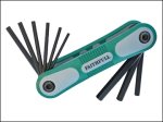 FAITHFULL FOLDING HEXAGON KEY SET OF 9 IMPERIAL 5/64 - 1/4 FAIHKSF9AF