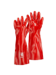 RED PVC WORK GAUNTLET 457mm ( 18" ) per pair