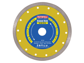 FAITHFULL DIAMOND TILE BLADE 180mm FAIDB180CR FAITHFULL DIAMOND TILE BLADE 180mm FAIDB180CR