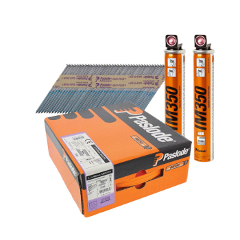 Paslode 141234 90mm Galv-Plus Smooth Framing Nails For IM350 & IM350+ (2200pk + 2 Fuel Cells) Paslode 141234 90mm Galv-Plus Smooth Framing Nails For IM350 & IM350+ (2200pk + 2 Fuel Cells)