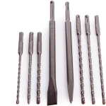 BOSCH SDS CHISEL + BIT SET 8 piece 2607017376