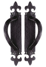Carlisle Brass Ludlow Black Antique Offset Pull Handle On Backplate