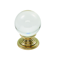 Fingertip FTD690 Lead Crystal Clear Ball Knob Fingertip FTD690 Lead Crystal Clear Ball Knob