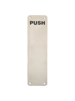 Steelworx FPP Push Symbol Finger Plate Satin Stainless Steel Steelworx FPP Push Symbol Finger Plate Satin Stainless Steel