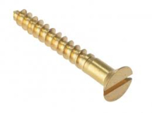 Countersunk Slotted Brass Screws