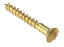 Raised Head Slotted Brass Wood Screws