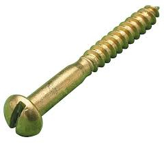 Roundhead Slotted Brass Wood Screws