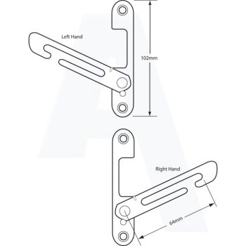 Mila Standard UPVC Window Restrictor Catch Mila Standard UPVC Window Restrictor Catch