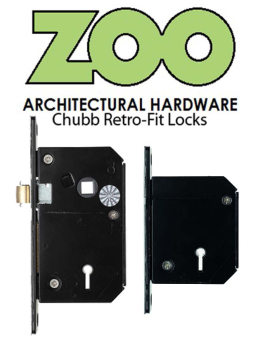 Zoo Hardware ZBSCS80 - BRITISH STANDARD 5 LEVER CHUBB RETRO-FIT SASH LOCK