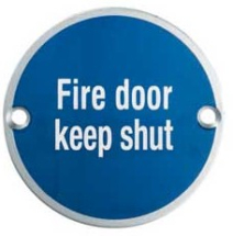 "Fire Door Keep Shut" Fire Action Disc
