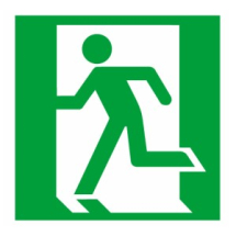 "Running Man" Fire Exit Signs
