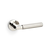 HURRICANE LEVER ON ROUND ROSE KNURLED STYLE POL NICKEL PVD
