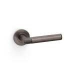 Harrier Lever on Round Rose Knurled Style Dark Bronze PVD