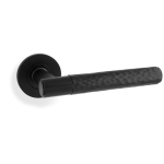 Spitfire Lever on Round Rose Hammered Style Black AW223BL