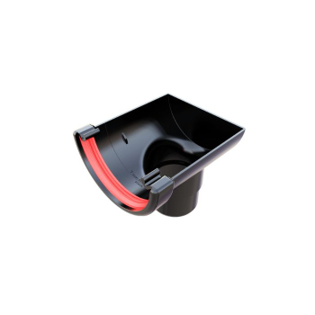 Freeflow Round Stopend Outlet Black Freeflow Round Stopend Outlet Black