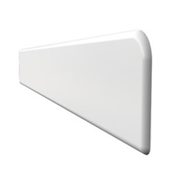 Square Fascia Large End Cap - 300mm x 40mm White