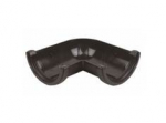 FLOPLAST HALF ROUND CAST IRON 90o ANGLE RA1CI BLACK