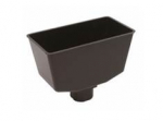 FLOPLAST HALF ROUND CAST IRON HOPPER RH1CI BLACK