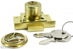 DRAWER LOCK EB 2 KEYED ELECTRO BRASSED