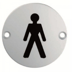 EUROSPEC STEELWORX SIGNAGE SYMBOL MALE 76mm dia