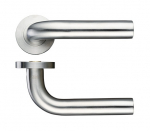 ZOO HARDWARE ZPS070SS 22m RADIUS LEVER SCREW ON ROSE SATIN STAINLESS STEEL