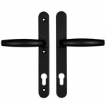 HOPPE Atlanta 92mm 3 Hole Fix UPVC Lever Furn Black