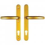 HOPPE Atlanta 92mm 3 Hole Fix UPVC Lever Furn Gold