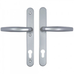 HOPPE Atlanta 92mm 3 Hole Fix UPVC Lever Furn Silver