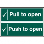 PULL TO OPEN / PUSH TO OPEN PVC 300mm x 200mm 2 per SHEET