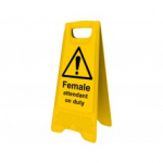 HEAVY DUTY A-BOARD     4713 FEMALE ATTENDANT ON DUTY