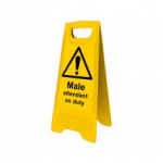 HEAVY DUTY A-BOARD     4716 MALE ATTENDANT ON DUTY