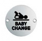 EUROSPEC BABY CHANGE SYMBOL 76mm SEX1019BSS BRIGHT STAINLESS STEEL