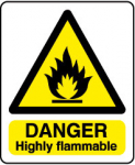 "Danger Highly Flammable" Sign