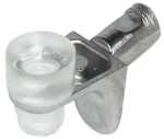 HAFELE GLASS SHELF SUPPORT PLUG IN 282.24.730  NICKEL PLATED
