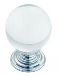 27mm CRYSTAL CLEAR BALL KNOB FTD690A-CTC (Clear Translucent Chrome)