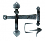 BW5545 Beeswax Gothic Thumb Latch Handle Set