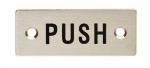EUROSPEC PUSH SYMBOL 75mmx30mm FPA1302SSS SATIN STAINLESS STEEL