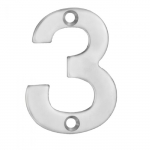 Steelworx 100mm Numeral "3" NUM10103BSS (Bright Stainless Steel)