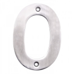 Steelworx 100mm Numeral "0" NUM10100SSS (Satin Stainless Steel)