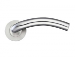 STAINLESS STEEL ARCHED LEVER ON ROUND ROSE ZCS040SS
