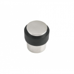 ZAS85SS DOOR STOP FLOOR MOUNTE D ROUND FLAT TOP SATIN STAINLESS STEEL