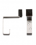 HAT AND COAT HOOK C/W RUBBERZA ZAS77SS SATIN STAINLESS