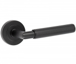 NERO MITRED KNURLED LEVER ON ROSE MATT BLACK JMB400