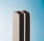 ALUMINIUM DOUBLE TOP GLASS TRACK 2.0M POL ALUM BO634024P 6mm GLASS