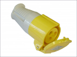 Faithfull FPPCOUP110 Yellow Socket 16 Amp 110 Volt