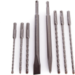 BOSCH SDS CHISEL + BIT SET 8 piece 2607017376