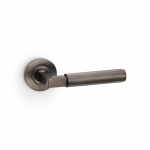 Hurricane Lever on Round Rose Reeded Style Dark Bronze PVD