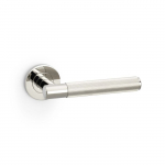 Spitfire Lever on Round Rose Reeded Style Polished Nickel PVD
